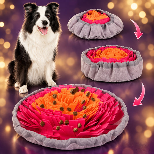Felt snuffle mat for dogs, SniffNest washable slow feeder, view 2