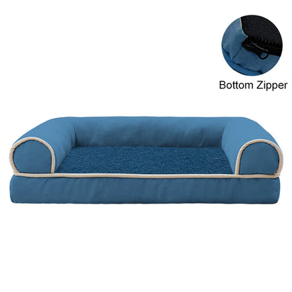 SniffWaggleNWalk™️ Pet Dog Sofa Square Bed - Sniff Waggle And Walk