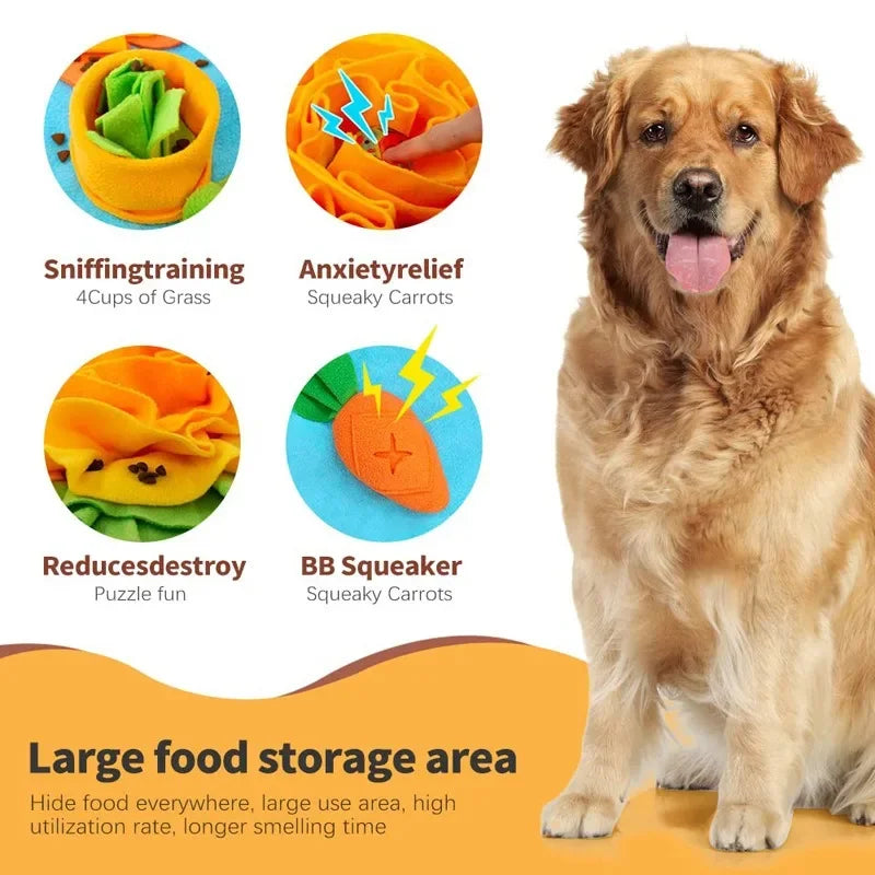 Large fleece snuffle mat for dogs, SnuffleHaven slow feeder, view 15