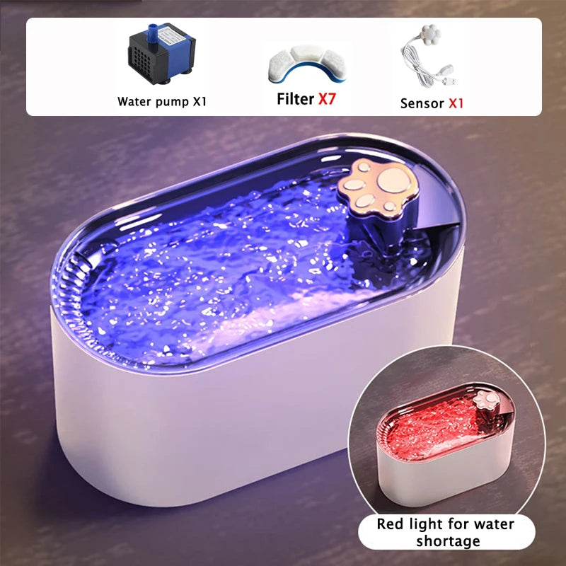 WhiskerWave™ AutoFlow Pet Fountain - Sniff Waggle And Walk