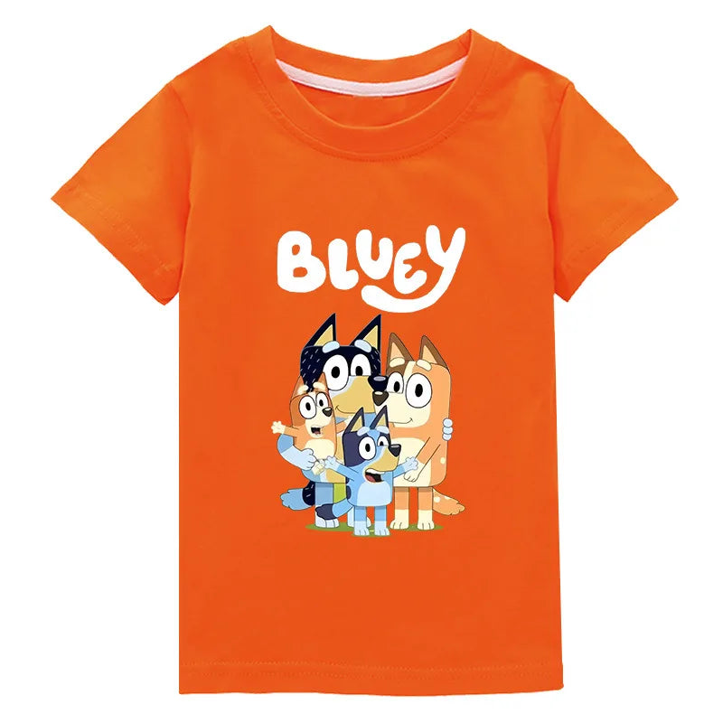 Blue Cartoon Dog Family Baby T-Shirt — SniffWaggleNWalk™ Baby