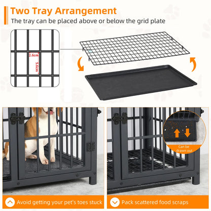 Large Wooden Dog Kennel Crate – Indoor Furniture-Style with 4-Day Delivery