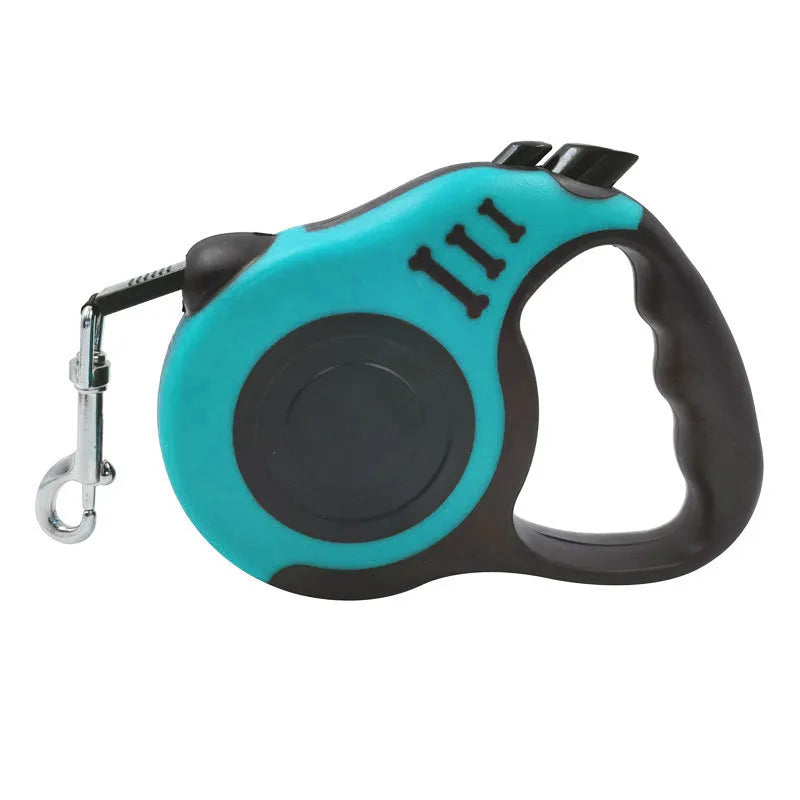 RoamLine retractable dog leads in multiple colours showing blue pink yellow red and green options together