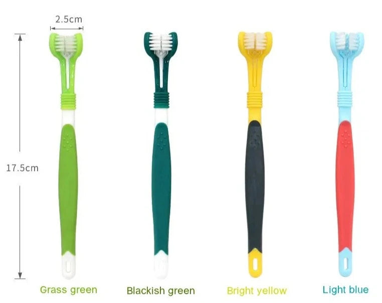 3-Sided Pet Toothbrush - Sniff Waggle And Walk