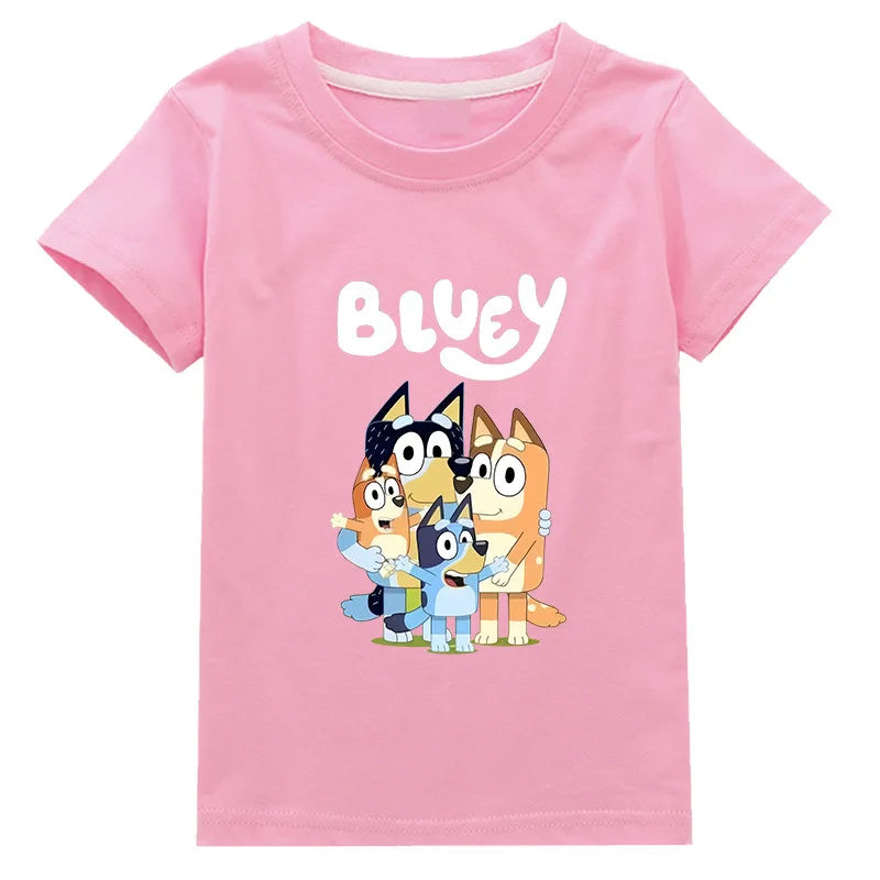Blue Cartoon Dog Family Baby T-Shirt — SniffWaggleNWalk™ Baby