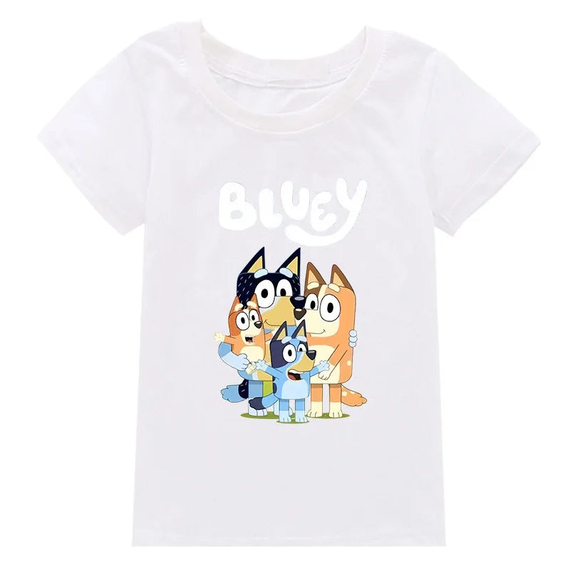 Blue Cartoon Dog Family Baby T-Shirt — SniffWaggleNWalk™ Baby