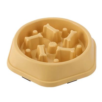 Large 8.5 inch slow feed dog bowl for big breeds, non-tip