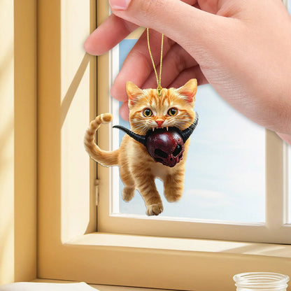 Cat Car Hanging Pendant – Flat Acrylic Rearview Charm