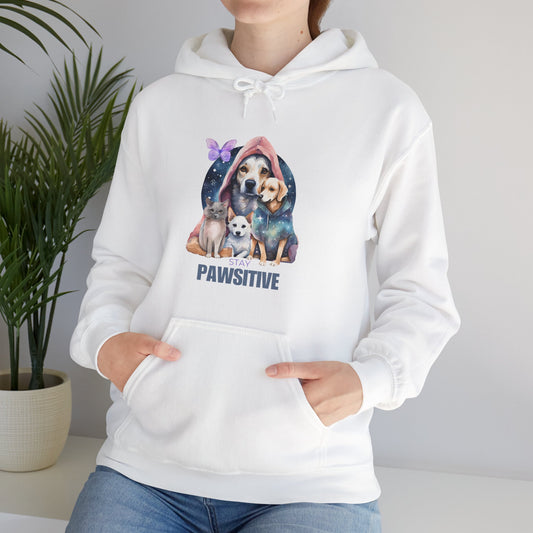 Stay Pawsitive Hoodie – Cozy Vibes with a Starry Touch 🌙🐾-Sniffwaggleandwalk™