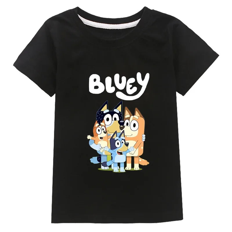 Blue Cartoon Dog Family Baby T-Shirt — SniffWaggleNWalk™ Baby