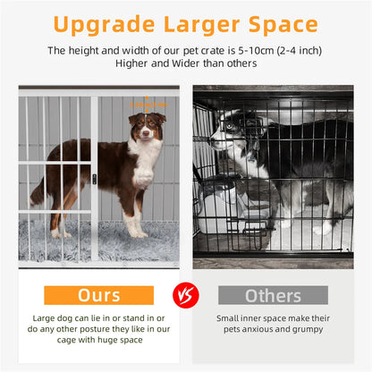 Large Wooden Dog Kennel Crate – Indoor Furniture-Style with 4-Day Delivery