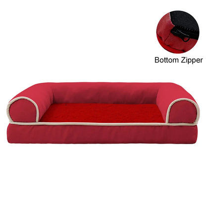 SniffWaggleNWalk™️ Pet Dog Sofa Square Bed - Sniff Waggle And Walk