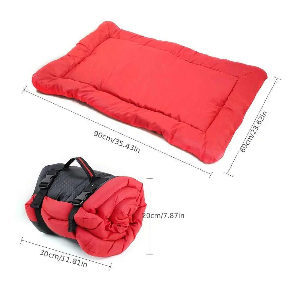 Washable pet cushion for dogs and cats, durable denim surface