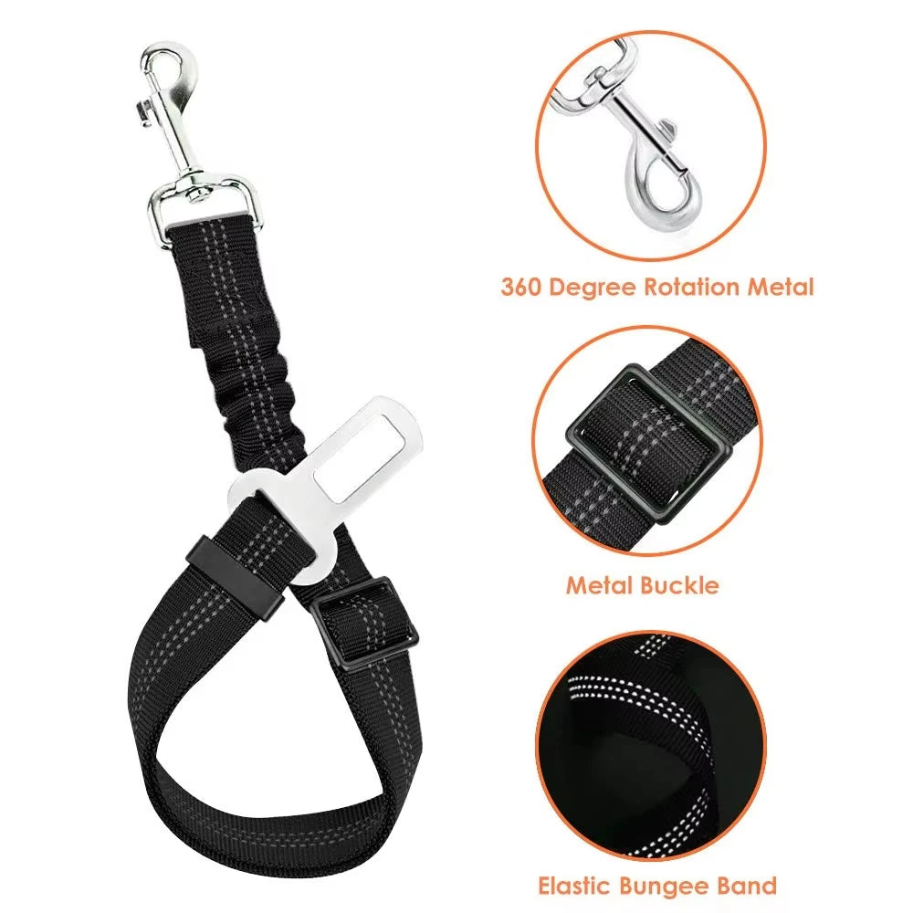 Adjustable harness vest straps, dog car restraint XS-L