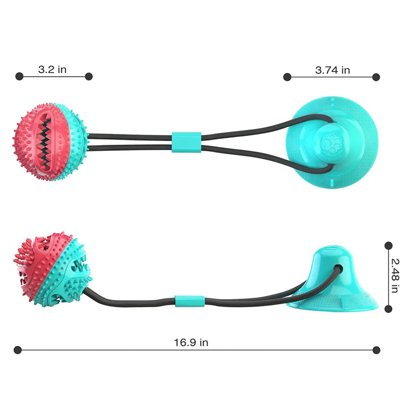 Suction Cup Slow feeder Ball and Rope. Sniffwagglendwalk® - Sniff Waggle And Walk