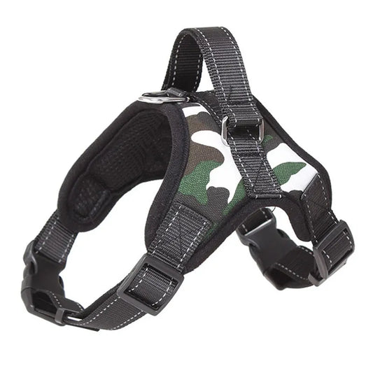 StrideGuard™ camo reflective dog harness — 5 colours available XS to XL