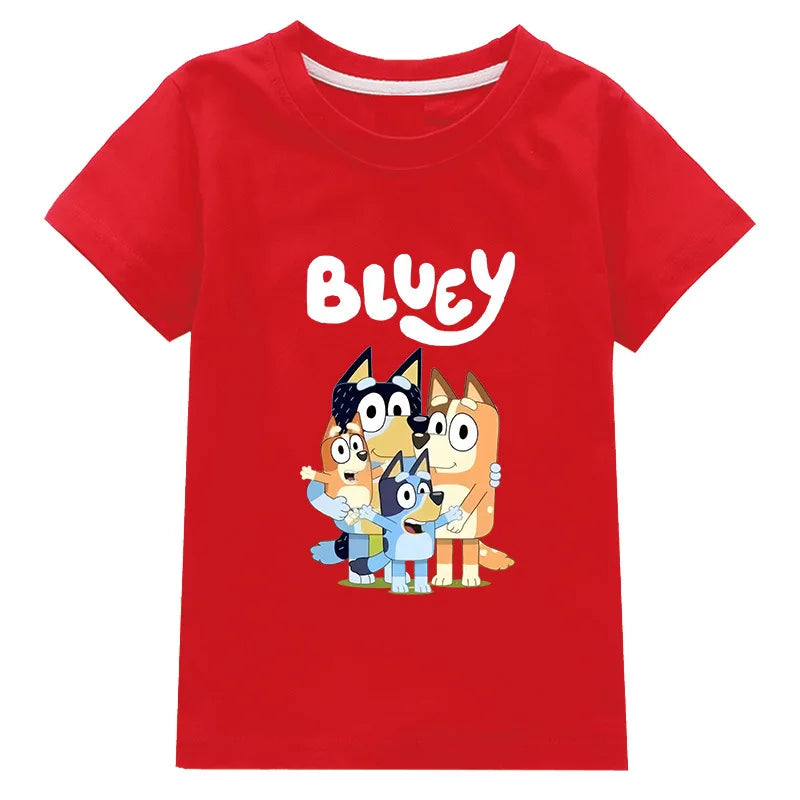 Blue Cartoon Dog Family Baby T-Shirt — SniffWaggleNWalk™ Baby