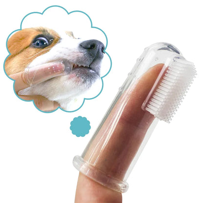 Super Soft Pet Finger Toothbrush. - Sniff Waggle And Walk