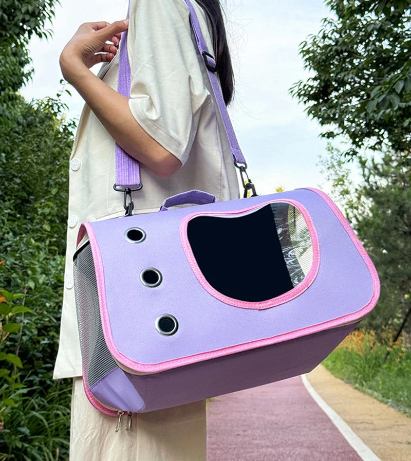SnuggleGo™ portable pet carrier showing colour and fabric detail