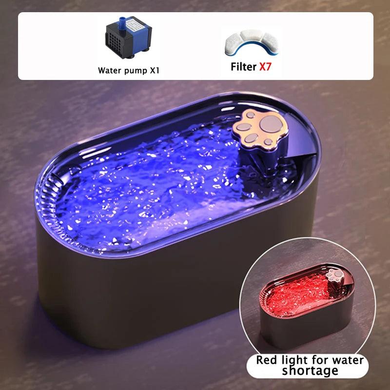 WhiskerWave™ AutoFlow Pet Fountain - Sniff Waggle And Walk