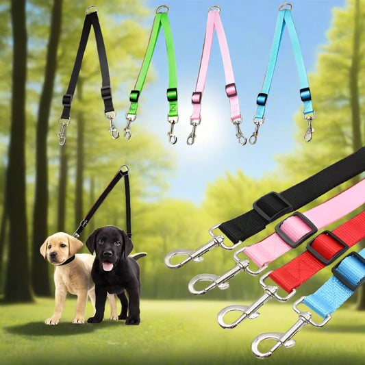 SniffwaggleNwalk™ Walk two Dogs Leash - Sniff Waggle And Walk