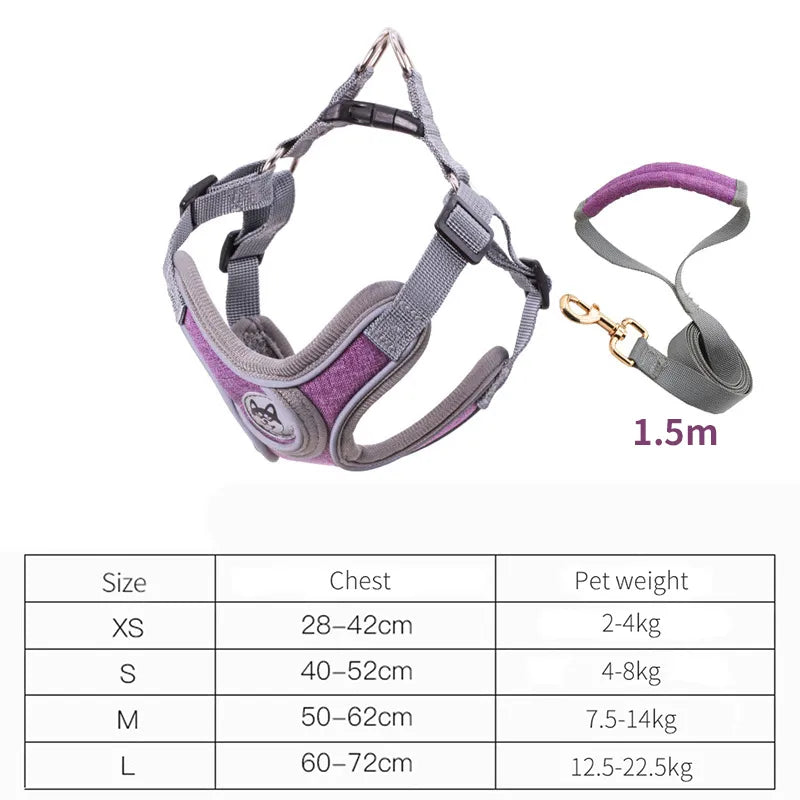Blue SafeStep™ harness only — quick-release security buckle and padded chest for dogs 2–22.5kg