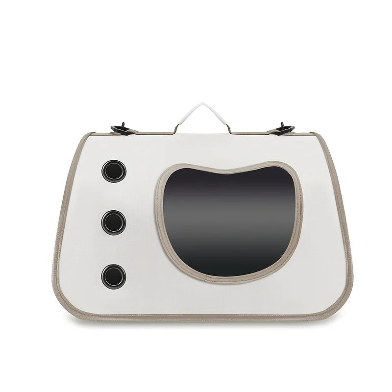 SnuggleGo™ carrier side entry door fully unzipped showing flat-open ramp design