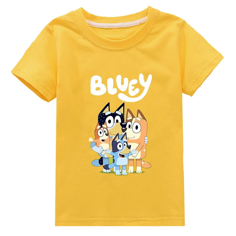 Blue Cartoon Dog Family Baby T-Shirt — SniffWaggleNWalk™ Baby