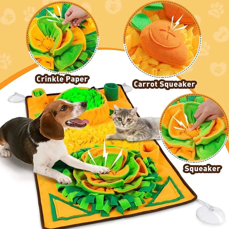 Large fleece snuffle mat for dogs, SnuffleHaven slow feeder, view 9
