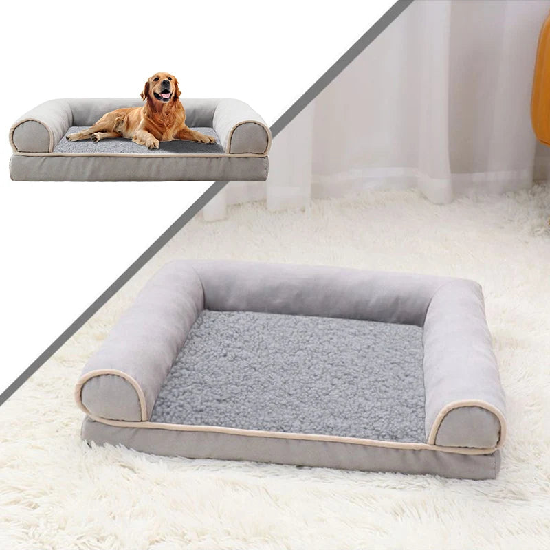 SniffWaggleNWalk™️ Pet Dog Sofa Square Bed - Sniff Waggle And Walk