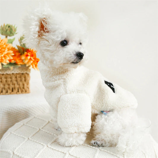 French Bulldog wearing CozyPup winter fleece coat