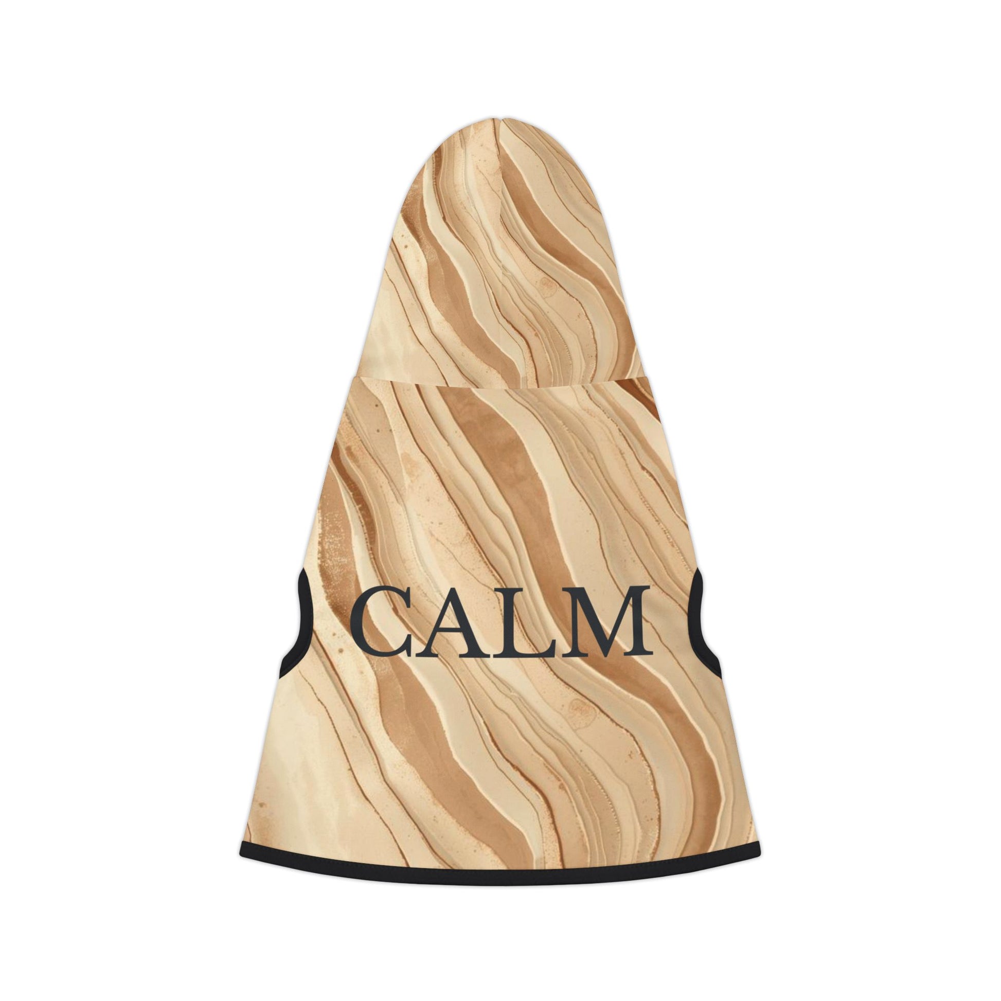 Abstract neutral pattern dog hoodie designed for calm moments