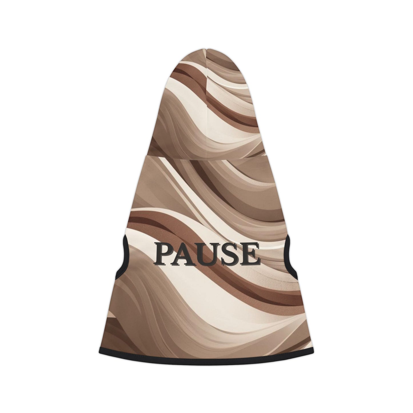 Minimalist dog hoodie with soothing abstract pattern