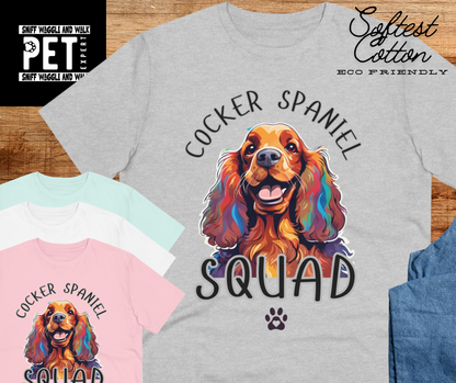 "COCKER SPANIEL SQUAD" Organic T-shirt - Unisex by SniffWaggleNWalk™