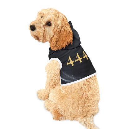 Spiritual numerology dog hoodie featuring angel number 444