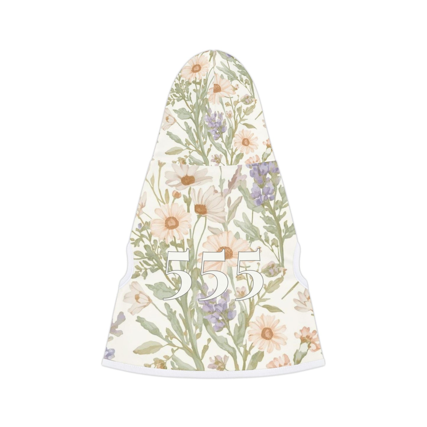 Angel number 555 pet hoodie symbolising change and transformation