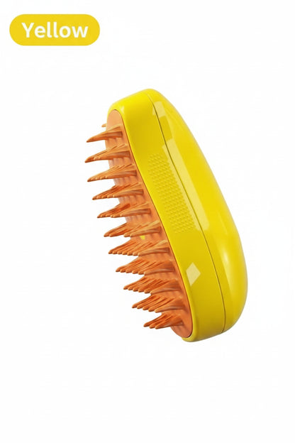 Steam deshedding brush for long haired dogs
