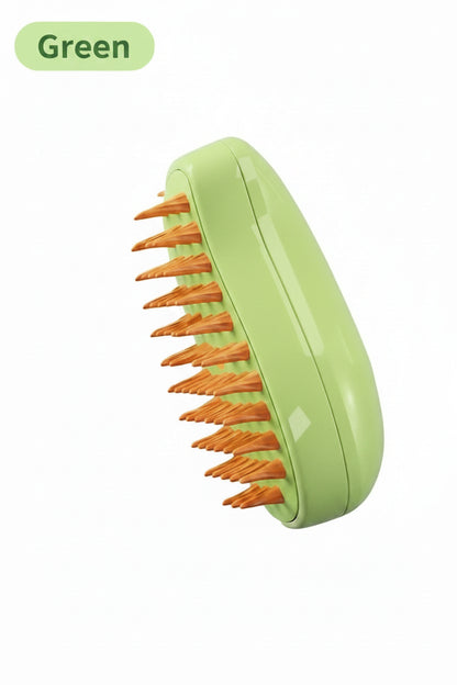 green pet scalp massager on a white background