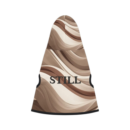 Modern neutral pet hoodie from the STILL calm collection