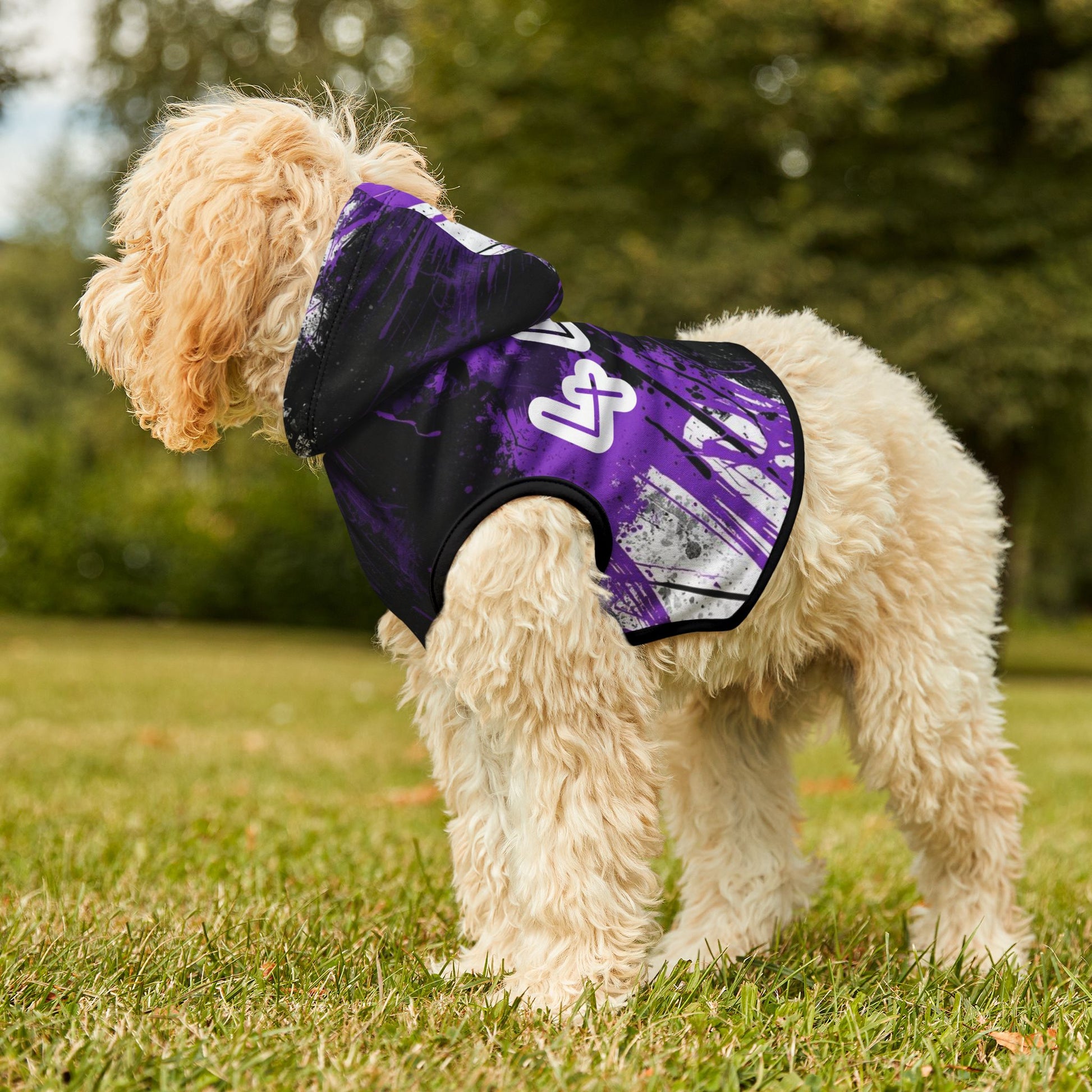 Designer Purple Hoodie for Small Dogs