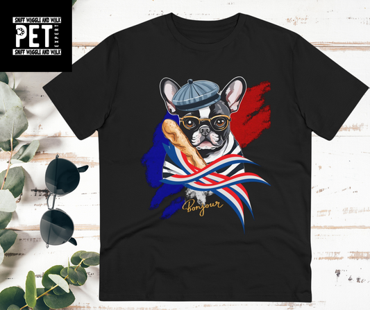 "FRENCH BULLDOG" Organic Creator T-shirt - Unisex by SniffWaggleandWalk™