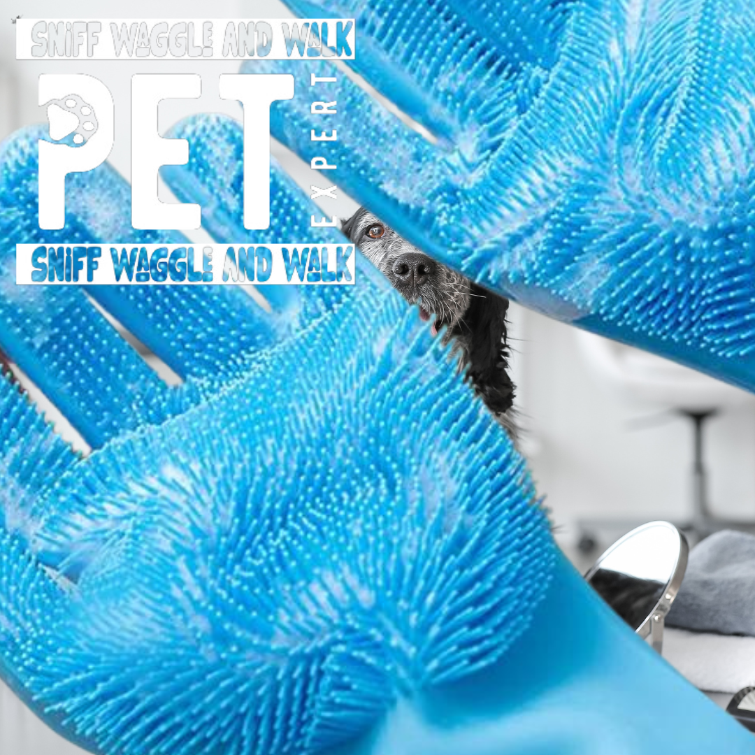 PawGlove Grooming and Bathing Gloves — silicone massage tips for dogs and cats