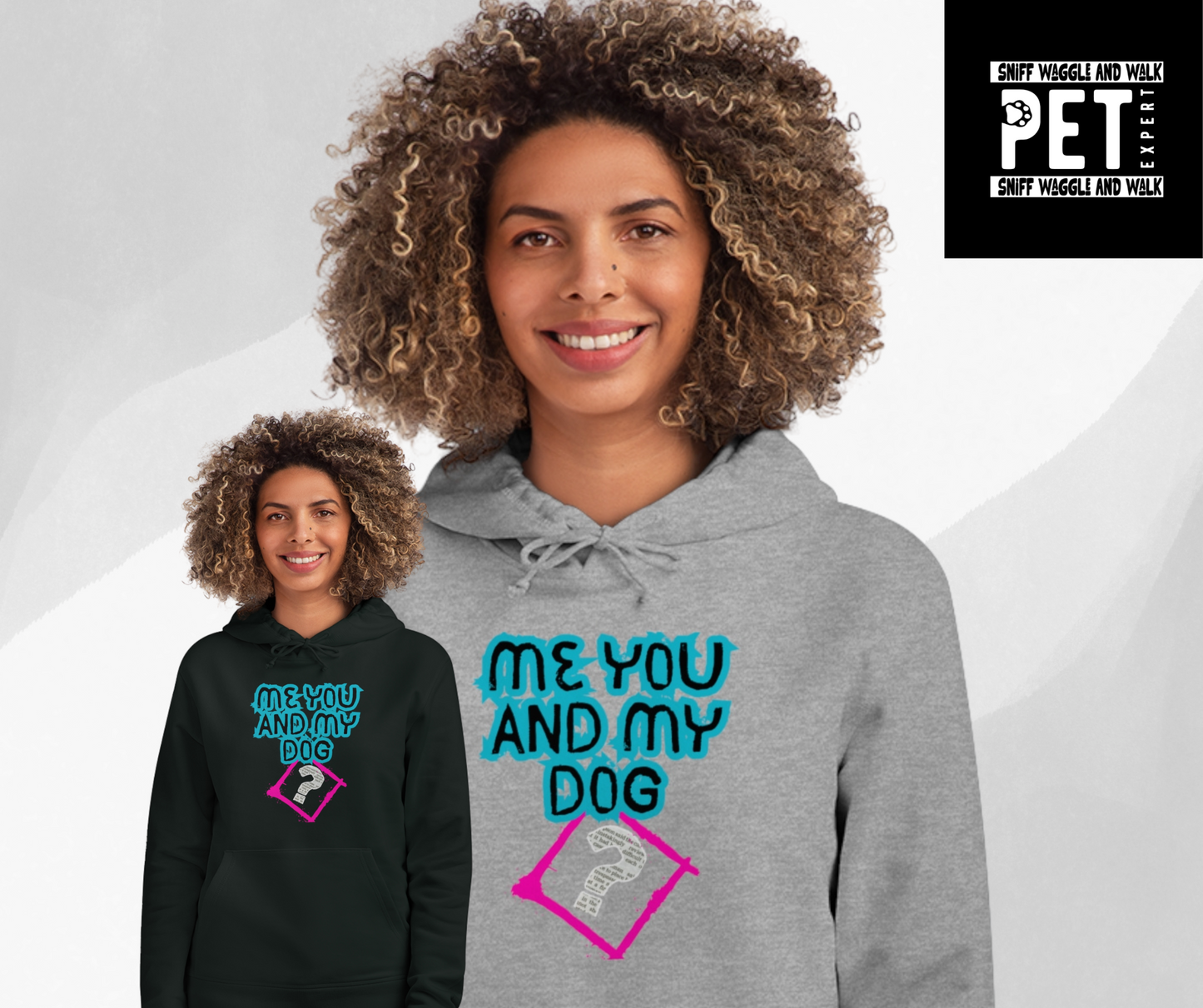 SniffwaggleNwalk™ "Me You And The Dog?" Unisex Drummer Hoodie - Sniff Waggle And Walk