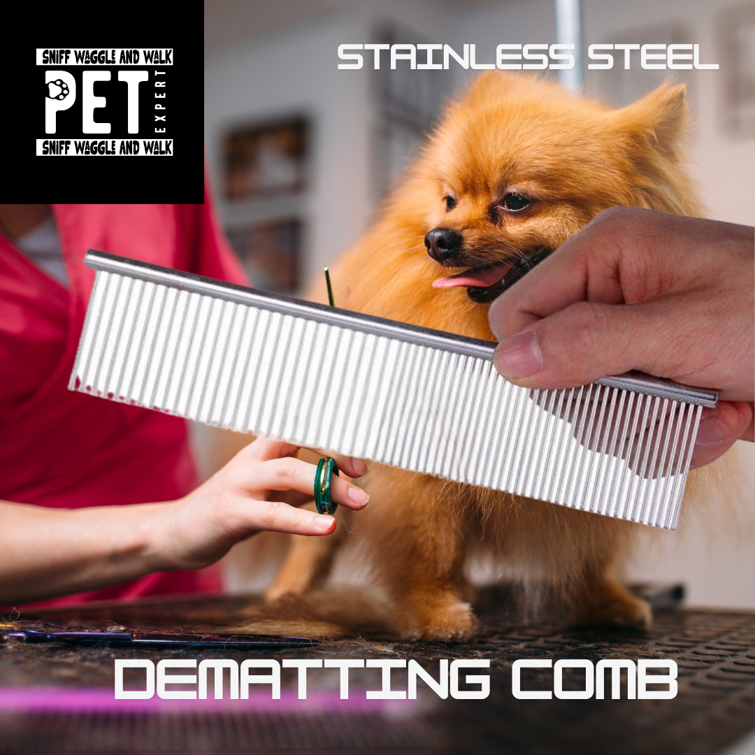 PawComb Dematting Comb for dogs and cats — stainless steel dual-sided teeth