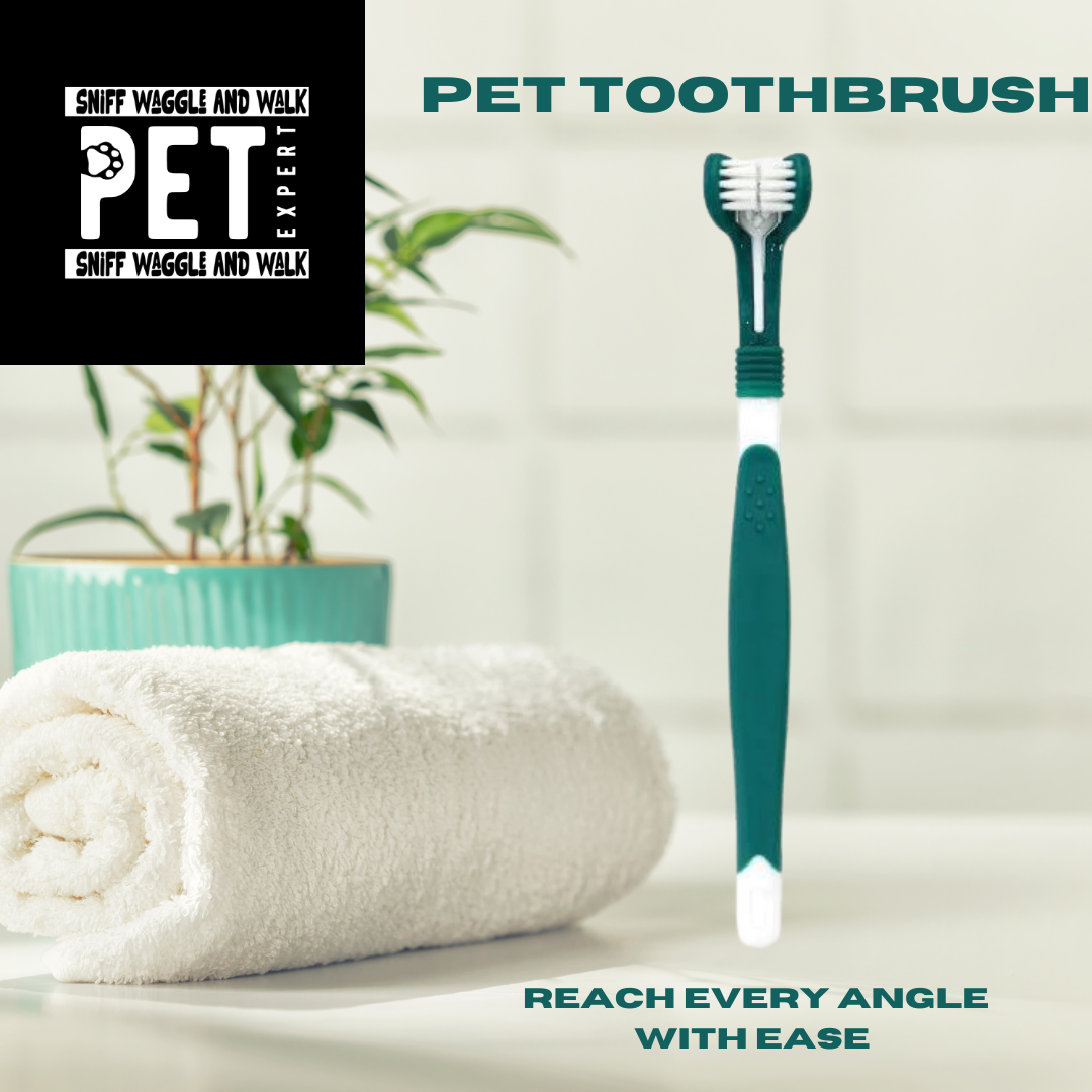 3-Sided Pet Toothbrush by Sniffwaggleandwalk™