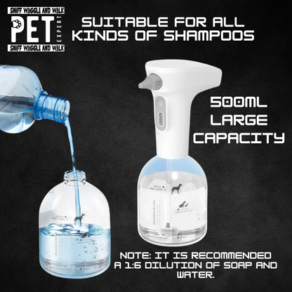 Automatic pet soap dispensor by Sniffwaggleandwalk™