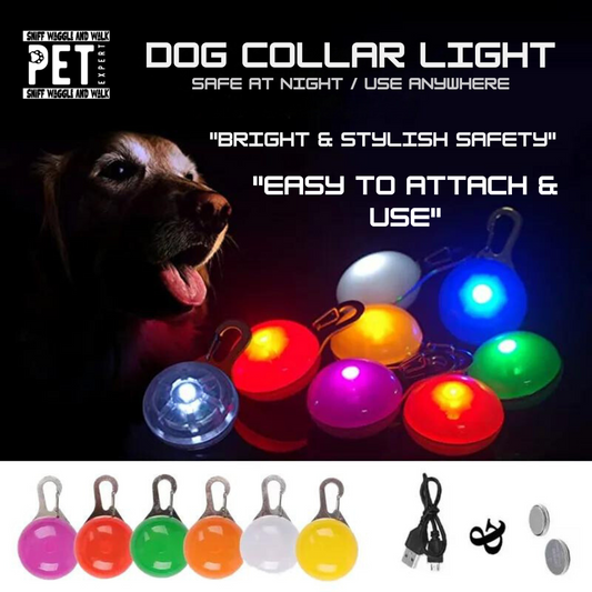 Led Dog Collar Pendant Rechargeable by Sniffwaggleandwalk™