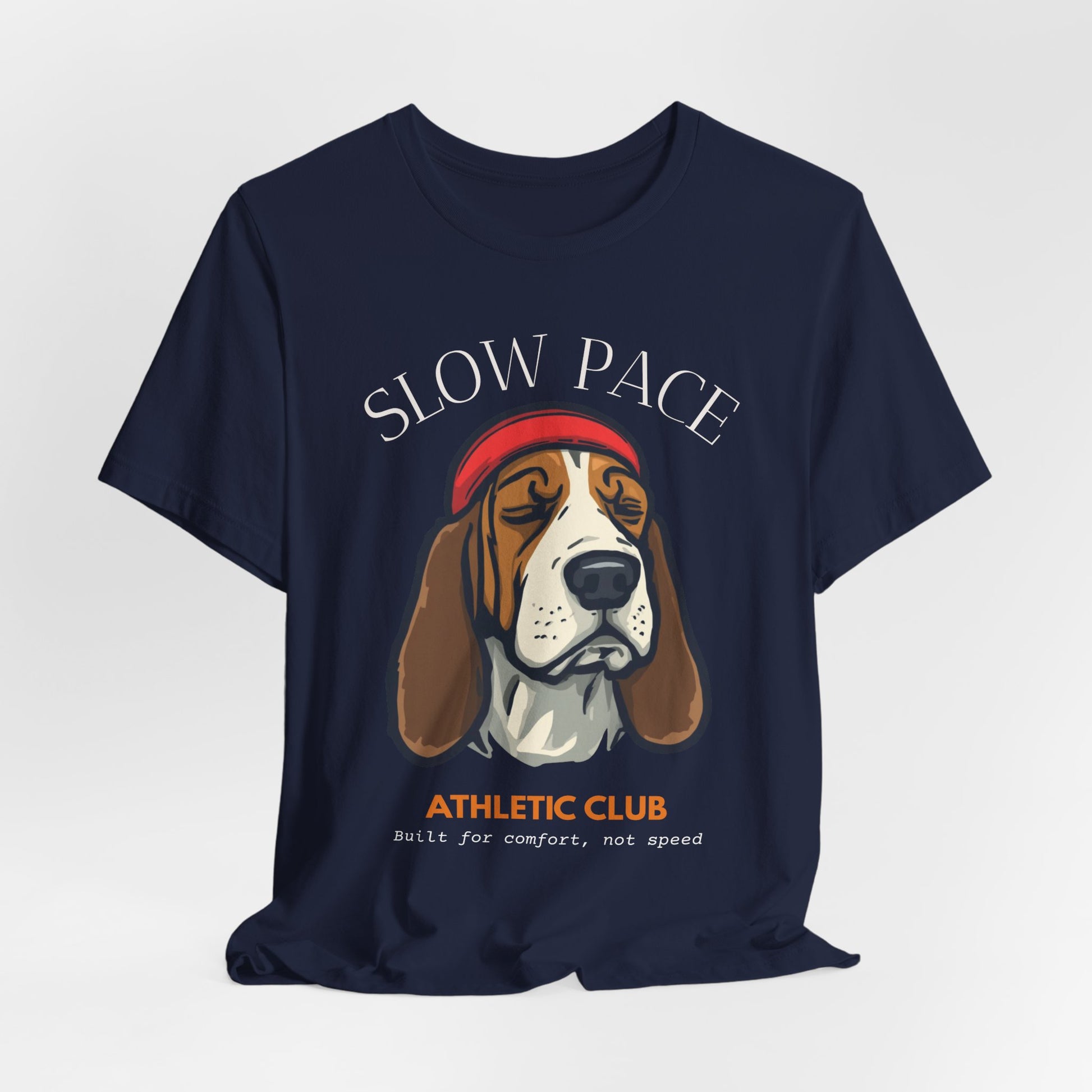 Athletic Club Basset Hound T-Shirt full design view