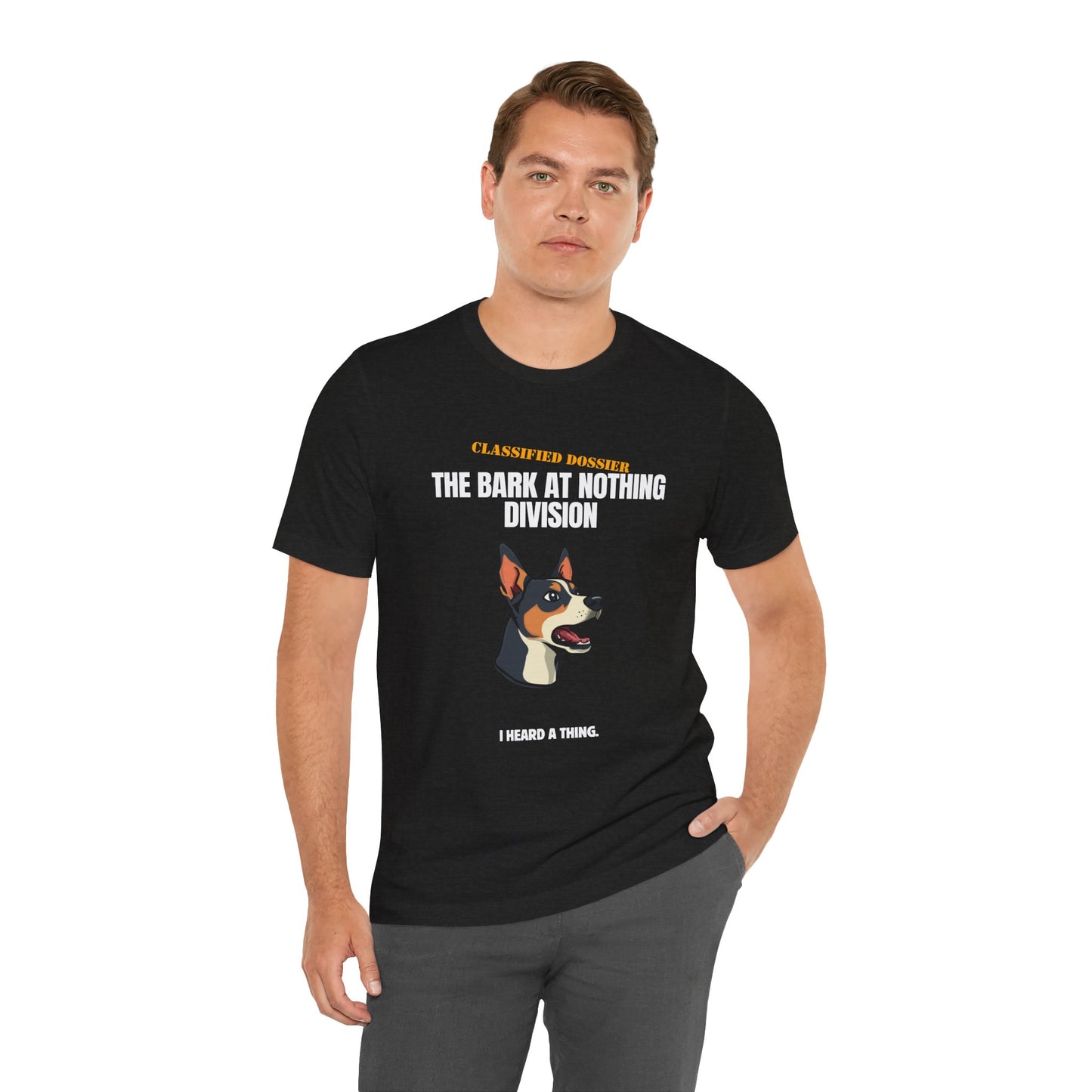 Bark At Nothing Division tee color swatch black heather