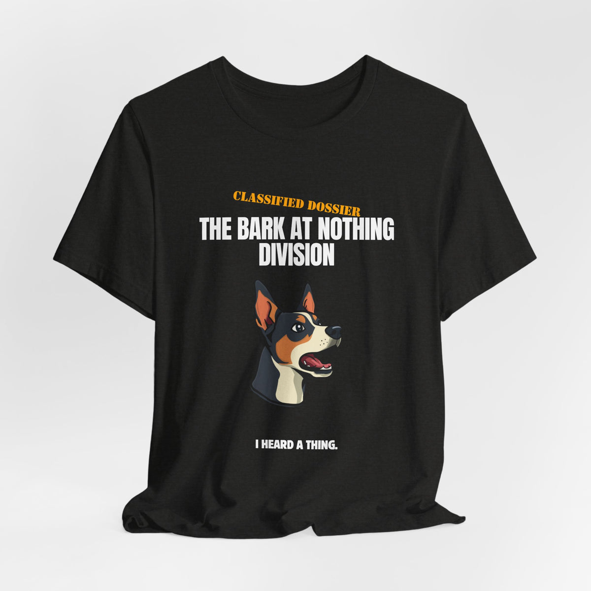 Bark At Nothing Division tee neckline detail